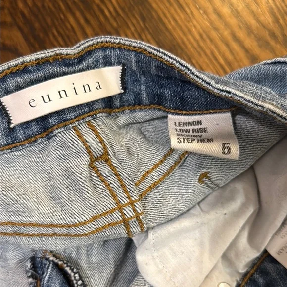 **Eunina Light Blue Distressed Cropped Jeans** - Picture 2 of 4